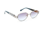 Gafas de sol Ana Hickmann AH3356 02A plateado con varillas azul petróleo