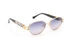 Gafas de sol Ana Hickmann AH3356 04A dorado con varillas negras, lentes azuladas