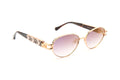 Gafas de sol Ana Hickmann AH3356 05B dorado con varillas carey, lentes rosadas