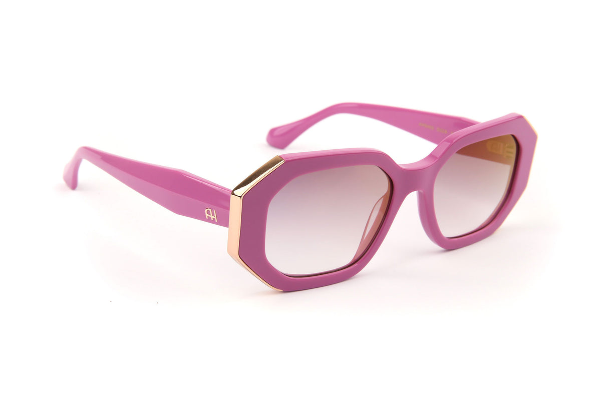 Gafas de sol Ana Hickmann AH9465 D02A rosa, lentes marrones