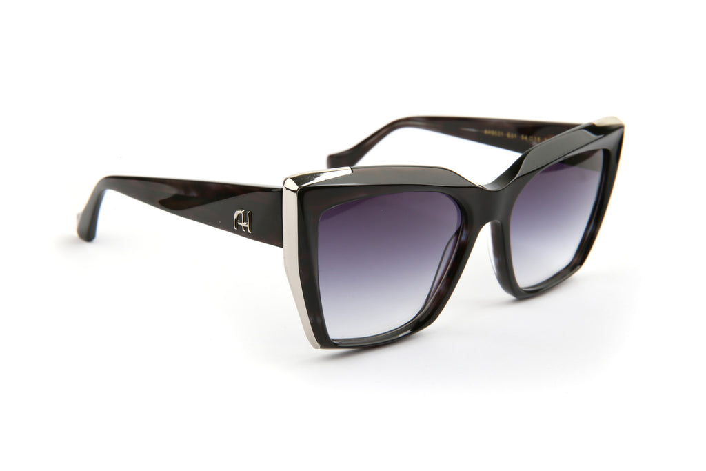 Gafas de sol Ana Hickmann AH9531 E01 negro con varillas marrón jaspeado