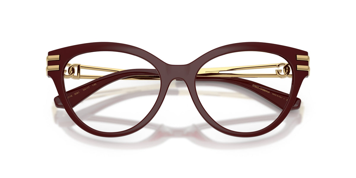 Montura de vista Dolce & Gabbana DG5116 3091 cat-eye burdeos, foto 5