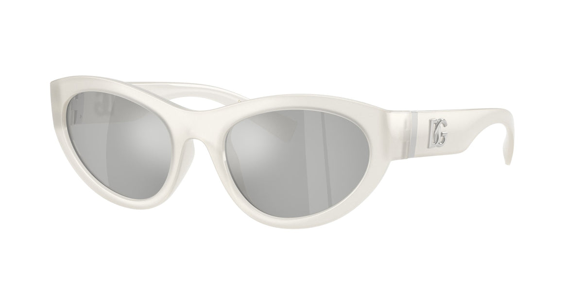 Gafas de sol Dolce & Gabbana DG6207 3039/8V ovalada blanca perlada, foto 2