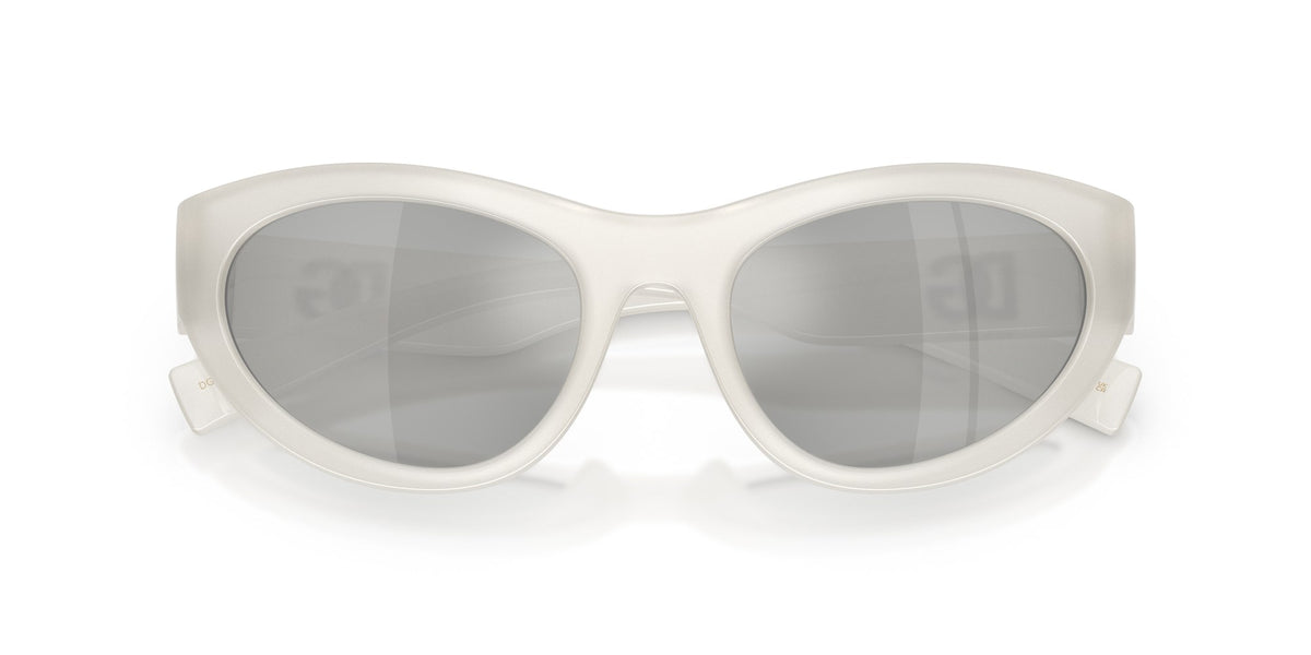 Gafas de sol Dolce & Gabbana DG6207 3039/8V ovalada blanca perlada, foto 5