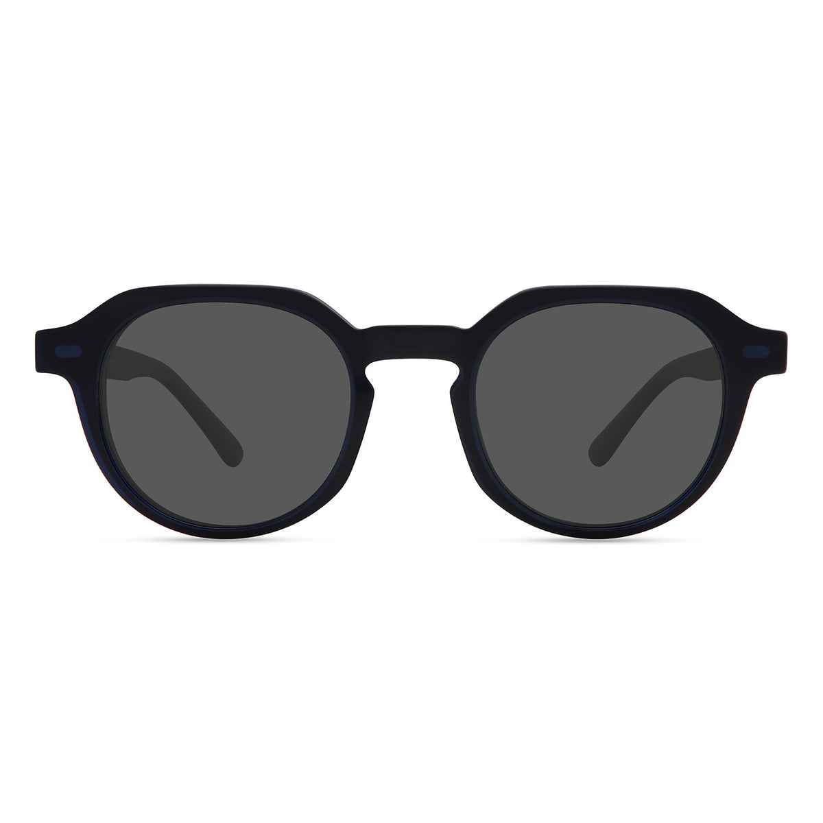 Gafas ECO August DNVY redondas azul marino, vista frontal