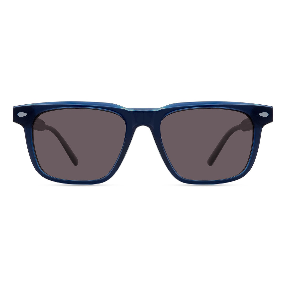 Gafas ECO Cecil rectangulares azul marino, vista frontal