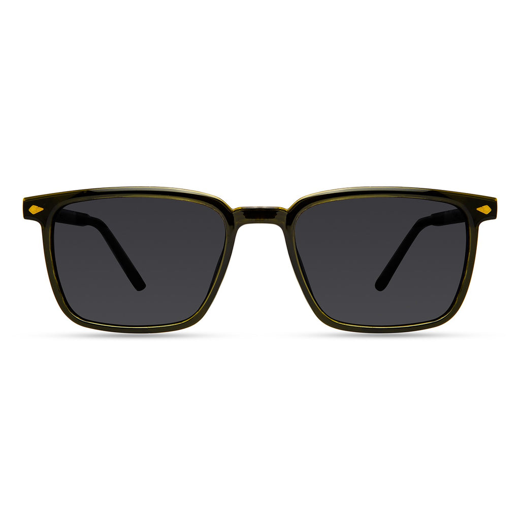 Gafas ECO Forrest OLV rectangulares verde oliva, vista frontal