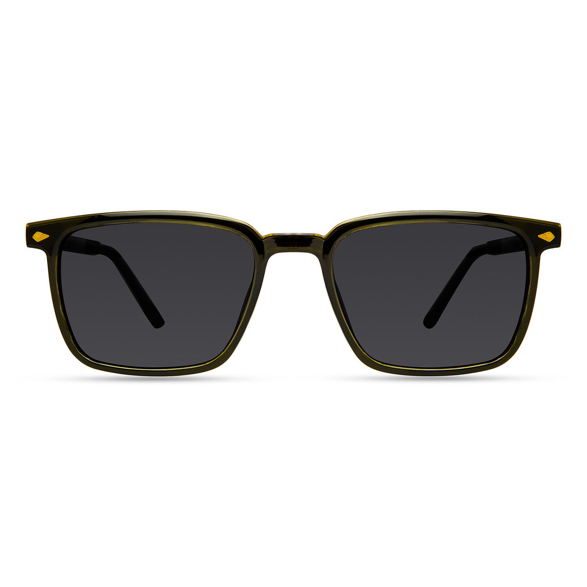 Gafas ECO Forrest OLV rectangulares verde oliva, vista frontal