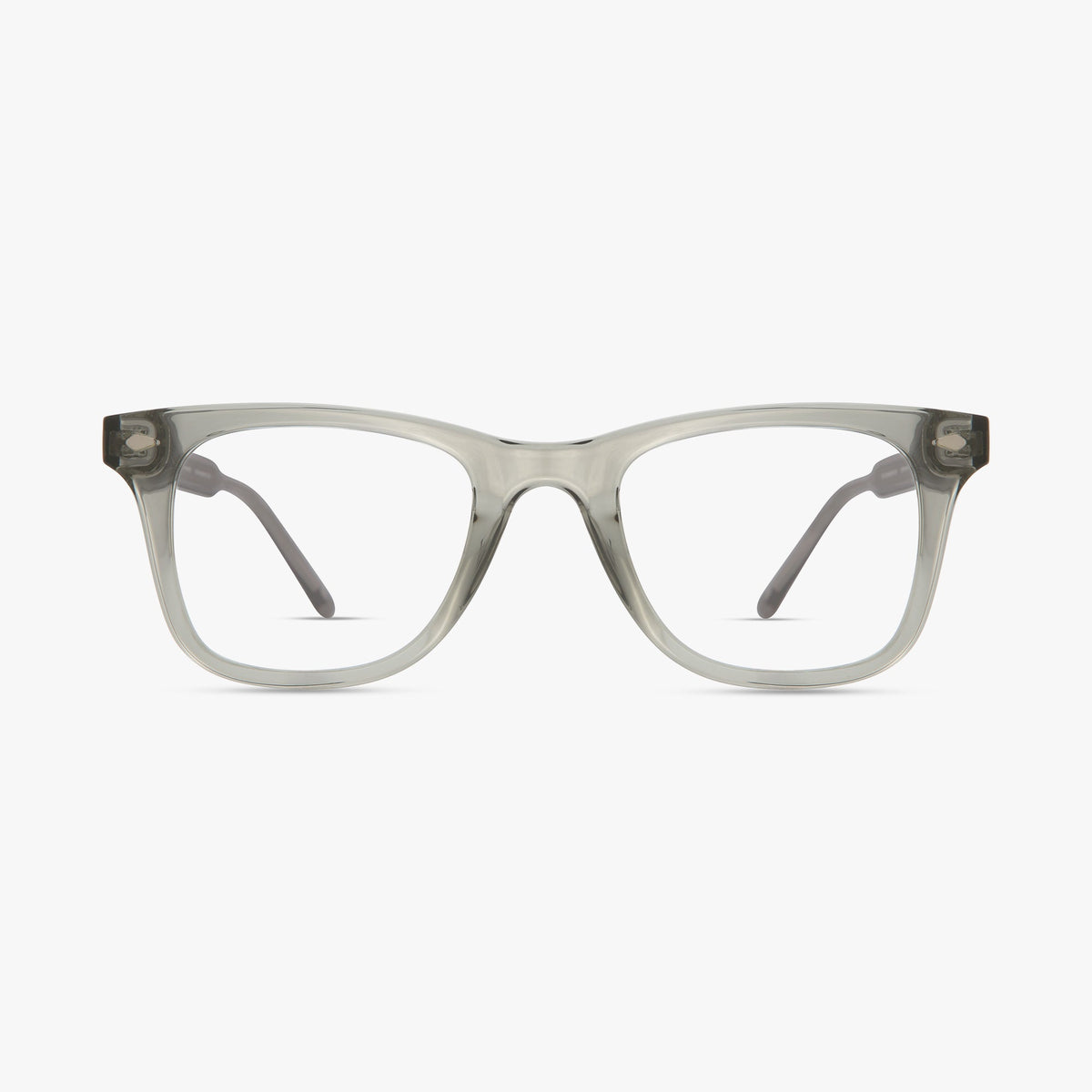 Montura ECO Grove LGRY gris transparente, vista frontal