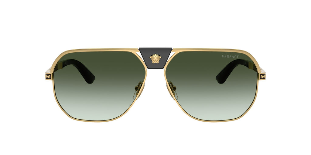 Gafas de sol Versace VE2294 1002/8E aviador dorado verde