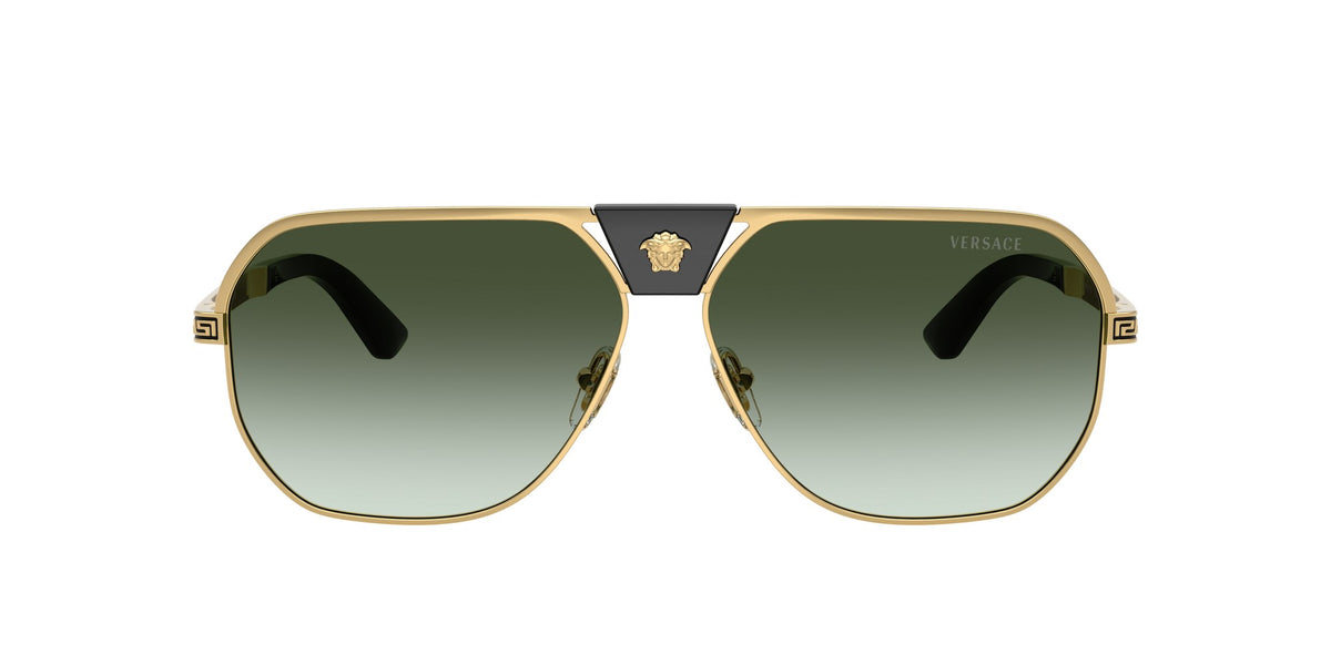 Gafas de sol Versace VE2294 1002/8E aviador dorado verde