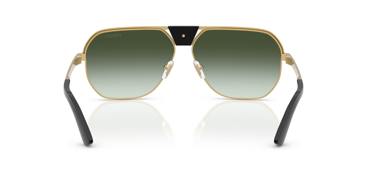 Gafas de sol Versace VE2294 1002/8E aviador dorado verde, foto 4