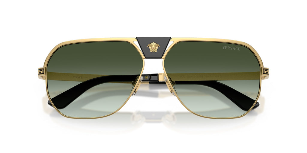 Gafas de sol Versace VE2294 1002/8E aviador dorado verde, foto 5