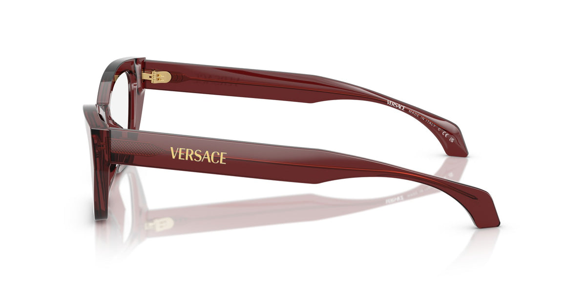 Montura de vista Versace VE3373U 5512 cat-eye burdeos transparente, foto 3