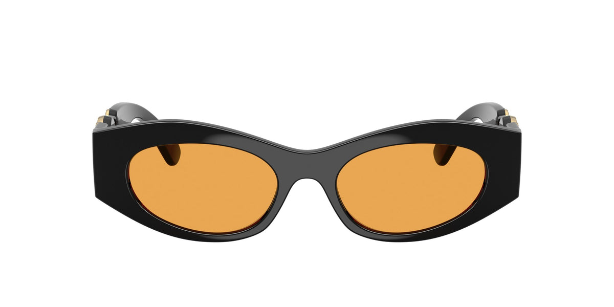 Gafas de sol Versace VE4480U GB1/7 ovalada negra lentes naranja