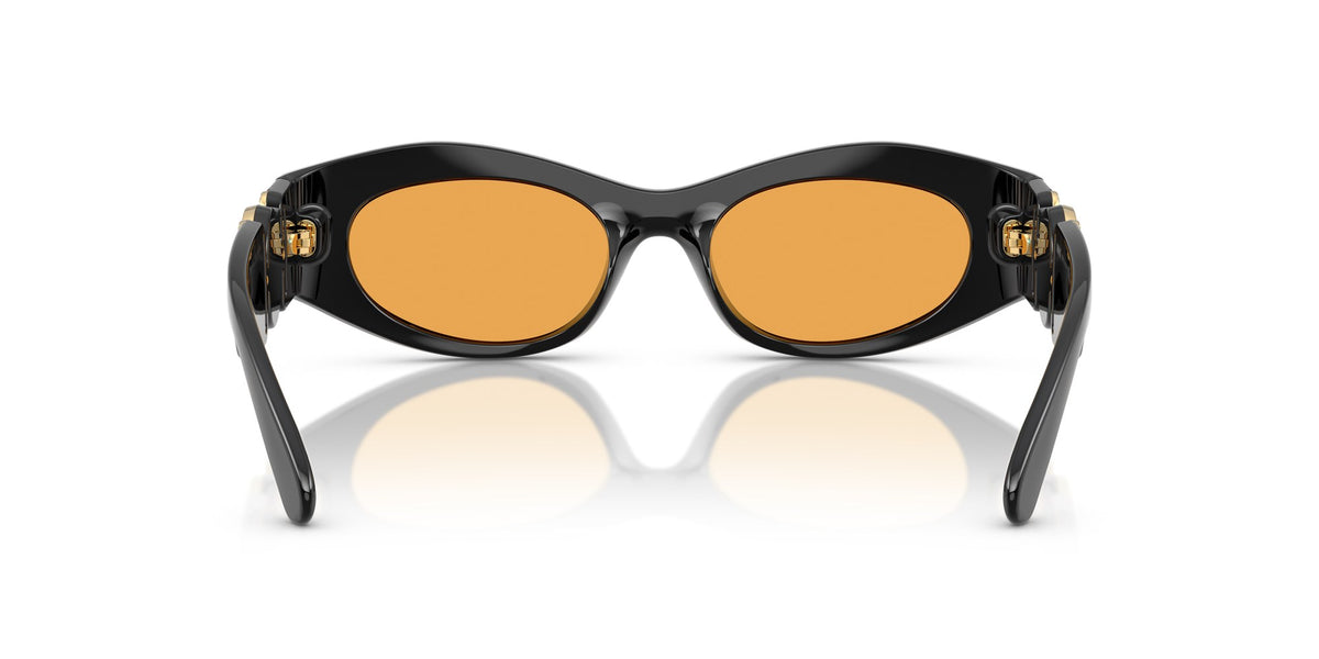 Gafas de sol Versace VE4480U GB1/7 ovalada negra lentes naranja, foto 4