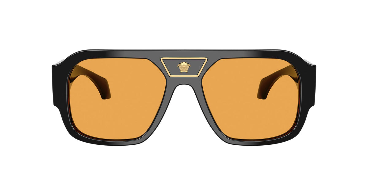 Gafas de sol Versace VE4508U GB1/7 piloto negra lentes naranja